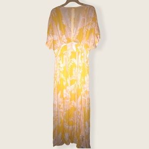 White and Yellow Maxi Dress